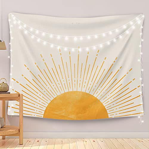 OGILRE Sun Tapestry, Boho Sun Sunrise Sunshine Abstract Home Girls Bedroom Decorations Wall Art Hanging Tapestry, Bohemia Sunset Tapestries, 50x60 Inch - color: Multicolor