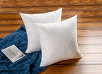 JA COMFORTS 28×28 Premium Goose Down Feather Throw Pillow Inserts(Set of 1)-5% Down Filling,High Filling Weight,250 TC Cotton Cover, Square, White - style: 28×28 (1 Pack)