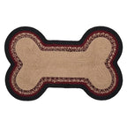 VHC Brands Braided Cotton Rug Medium, Cotton Area Rug, Accent Rug, Floor Decor, Connell Collection, Bone Shape 15x23, Burgundy - size: 15x23