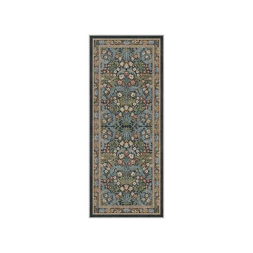 Bavni 2x5 Runner Rug Machine Washable Non Slip Low Pile Lightweight Print Rug for Hallway, Kitchen, Laundry Room, Bedroom, Bathroom, Center Blue - color: Area Midnight Blue, size: 2' x 5' (Rectangular)