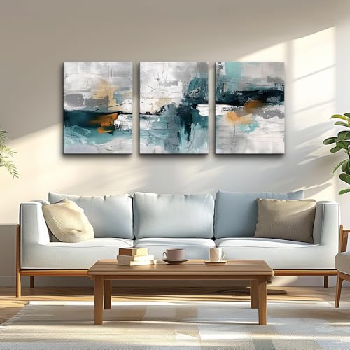 TTHYUEWS Abstract Wall Art For Living Room Bedroom Wall Decor Modern Office Decorations Color Block Wall Paintings Pictures Artwork Hotel Canvas Prints Art 3 Piece Minimalist Aesthetic Home Decor - color: Abstract Color Block Pictures, size: 12x16inches*3