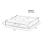 South Pine Porch Mila Square Tufted Pillow Style Dog Bed, Scarlet, Medium (32" x 32") - color: Scarlet, size: Medium (32" x 32")