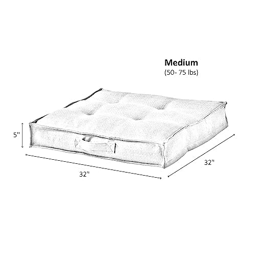 South Pine Porch Mila Square Tufted Pillow Style Dog Bed, Cobalt, Medium (32" x 32") - color: Cobalt, size: Medium (32" x 32")