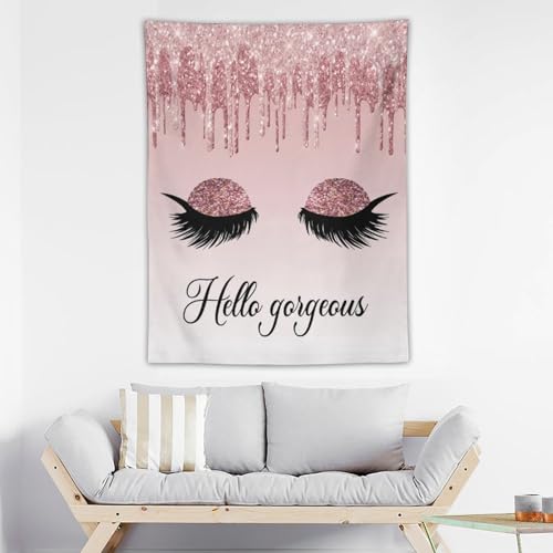 Eyelashes Tapestry Wall Hanging Tapestries Wall Backdrop Room Poster Art Aesthetic Decor for Home Office Bedroom Living Room Dorm 30"x40" - color: Eyelashes-3, size: 40"L x 30"W