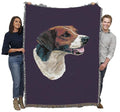 Pure Country Weavers English Foxhound Dog Woven Blanket Purple by Robert May - Gift Cotton Tapestry Throw - Made in The USA - 72" x 54" - color: Purple, size: 72" x 54"