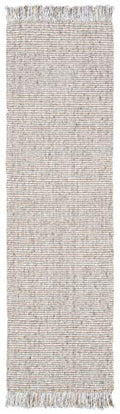 SAFAVIEH Natural Fiber Collection Runner Rug - 2'3" x 8', Silver & Natural, Handmade Woven Fringe Jute, Ideal for High Traffic Areas in Living Room, Bedroom (NF826G) - color: Silver/Natural, size: 2'3" x 8' (Runner)