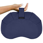Retrospec Sedona Zafu Meditation Cushion with Buckwheat Hull Fill - Adjustable Yoga & Pilates Equipment Support - 17in Crescent Cotton Cover - color: Midnight, size: 1 Count (Pack of 1)