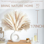 70PCS Natural Dried Pampas Grass Boho Home Decor Bouquet Phragmites Dried Flowers Bouquet for Wedding Floral Arrangements Living Room Decorations (70PCS) - size: 70 Pcs