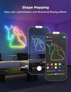 Govee RGBIC Neon Lights, LED Smart Neon Rope Light 2 Works with Matter, Alexa, Google Assistant, Custom DIY Neon Strip Lights for Bedroom and Holiday Decor, Softer Material, 32.8ft, White - size: 32.8ft