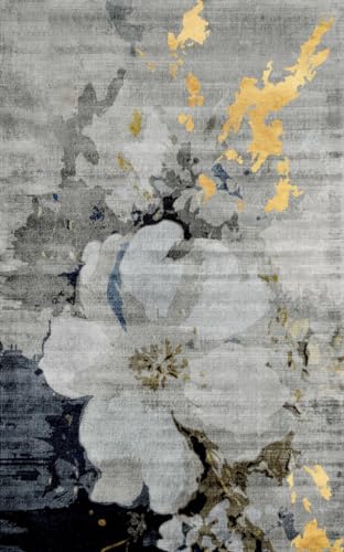 Grey Gold Contemporary Modern Distressed Rug for Livingroom Bedroom Washable Ultra Soft Diningroom Home Office Area Rug 2x3 Indoor Outdoor Mat Carpets - color: J, size: 2x3