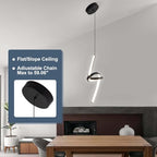 ADISUN Modern LED Pendant Light, Spiral Pendant Lights Kitchen Island, 4500K Neutral Light, Adjustable Height, Pendant Light Fixtures for Living Room Bedroom Hanging Light(Black) - color: Black-Neutral