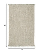 SAFAVIEH Natural Fiber Collection Accent Rug - 2' x 3', Green & Natural, Handmade Woven Fringe Jute, Ideal for High Traffic Areas in Entryway, Living Room, Bedroom (NF826Y) - color: Green/Natural, size: 2' x 3' (Rectangular)
