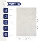 Abani Zen 5' x 8' Cream Rug – Neutral Layered Wavy Borders Pattern, Soft Area Rug for Living Room & Bedroom, Durable & Easy to Clean - size: 5'x8'