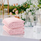 Buryeah 12 Pcs Flannel Throw Blanket Bulk 50 x 60 in Sleepover Blanket Outdoor Wedding Throw Lightweight, Oeko-tex Standard 100 Certified for Sofa Homeless Gifts (Light Pink) - color: Light Pink