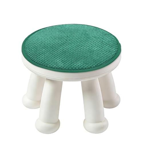 uxcell Round Stool Cushion, 10 x 10 Inch Round Seat Pads with Elastic Straps, Anti-Slip Soft Round Pad Chair Seat Cushions for Dining Chairs Kitchen Bar High Stool, Dark Green - color: Dark Green, size: 10 x 10 Inch
