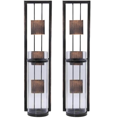 Shelving Solution Wall Sconce Candle Holder Metal Wall Decorations for Living Room, Bathroom, Dining Room, Set of 2 - style: Style B