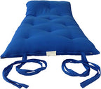Twin Size Traditional Japanese Floor Futon Mattresses, Tatami Foldable Cushion Mats, Yoga, Meditaion 80 x 39 x 3 (Royal) - color: Royal