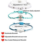 choice of all String Bracelets for Women Boho Wave Surfer Beach Wear Cute Bracelets Set Summer Friendship Jewelry Accessories Beach Stuff - color: C3:3 pcs green mountain string bracelets
