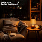 11.4" Modern Wooden Bedside Table Lamp, Small Nightstand Desk Lamp with Fabric Shade, Warm Ambient Light, Dimmable E26 Socket with Bulb Included for Bedroom Living Room (Fabric) - color: Scalloped Fabric+Solid Wood Base