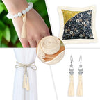 10 Yards Boho Long Fringe Trim 2.3'' Wide Sewing Fringe Trim Cotton Tassel Trims for Clothes Lamp Shade Curtain Dress Crafts Accessories Home Decor