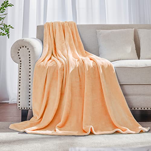 Pink Throw Blanket for Woman Throw Size Coral Pink 50 by 60 Inches for Couch Sofa Bed,Super Soft Plush Cozy and Luxury Warm Bed Blanket for All Season - color: Coral Pink, size: Throw(50"×60")