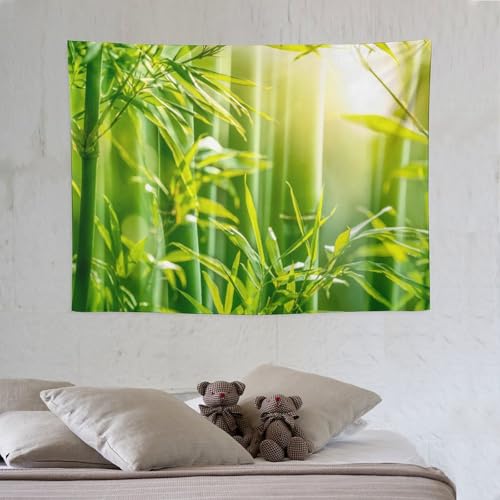 HZOHNAGO Bamboo Tapestry Bamboo Leaf Sunshine Nature Printed Wall Tapestry Painting Wall Hanging for Bedroom Living Room Dorm 40" W x 30" H - color: Bamboo-1, size: 40"L x 30"W