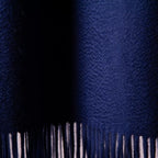 CUDDLE DREAMS Premium Cashmere Throw Blanket with Fringe, Luxuriously Soft (Navy) - color: Navy