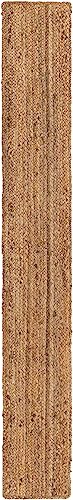 Unique Loom Braided Jute Collection Area Rug - Dhaka (1' 2" x 8' Table Runner, Natural) - color: Natural, size: 1'2" x 8' (Table Runner)