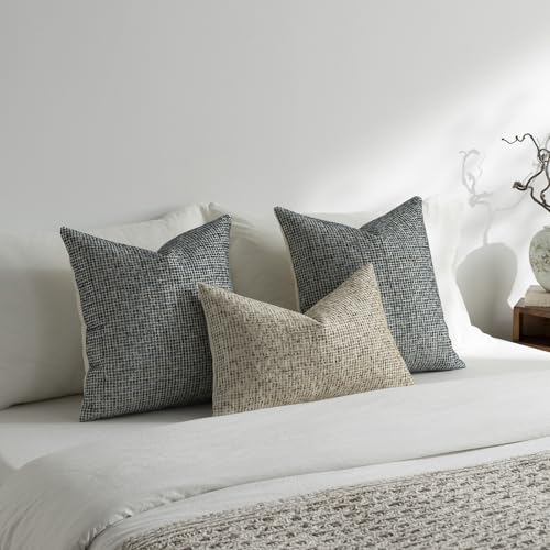 Pack of 1 Neutral Lumbar Pillow Covers 12x20 Boho Textured Dots Stripe Chenille Rectangular Decorative Throw Pillow Cases Accents for Living Room Couch Bed Farmhouse Home Decor, Taupe - color: Taupe, size: 20" x 12" (Pack of 1)