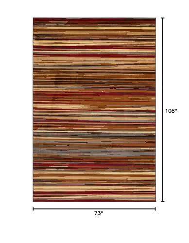 Unique Loom Barista Collection Area Rug - Icatu (6' 1" x 9' Rectangle, Beige/Brown) - size: 6'1" x 9' (Rectangular)