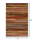 Unique Loom Barista Collection Area Rug - Icatu (6' 1" x 9' Rectangle, Beige/Brown) - size: 6'1" x 9' (Rectangular)