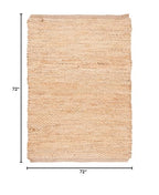 SAFAVIEH Natural Fiber Collection Area Rug - 6' Square, Natural, Handmade Jute, Ideal for High Traffic Areas in Living Room, Bedroom (NF459A) - size: 6' x 6' (Square)
