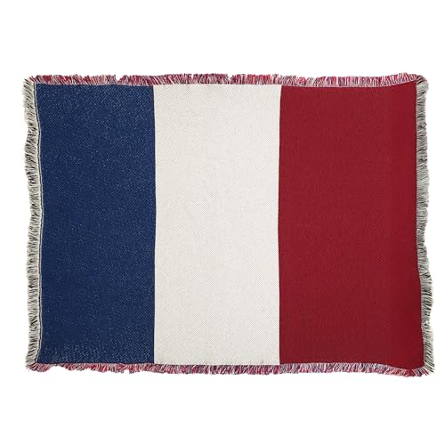 Pure Country Weavers France Flag Blanket - Gift Tapestry Throw Woven from Cotton - Made in The USA (69x48) - color: France Flag