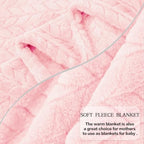 inhand Super Soft Pink Cute Throw Blanket, Cozy Plush Fleece Blanket Throw Size, Washable Lightweight Flannel Blankets Throw for All Season(50”x60”, Baby Pink) - color: Baby Pink, size: Throw/Travel-50x60 IN