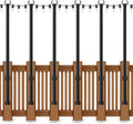 AHRLHR 6 Pack 5 Ft String Light Poles, String Light Poles for Outside with Fixing Clips,Metal Poles for Outdoor String Lights, Hanging Light Poles for Deck Fence Garden Backyard Wall Bistro - size: 6 Pack-5FT