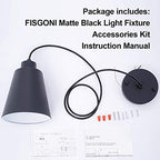 Modern Black Pendant Light Fixture 5.94'' (3-Pack) Mini 1-Light Pendant Lighting 3-Pack for Kitchen Island Industrial Hanging Pendant Light Cup Shade for Christmas Gift,Dining Room,Bar,E26,MAX60W - color: Mini Black 3-PACK