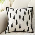 Boho Decorative Throw Pillows with Inserts, 18" x 18" Soft Tufted Modern Chenille Pillow, Pillows for Home, Patio, Couch, Bedroom, Living Room (Black Tree) - style: Black Tree