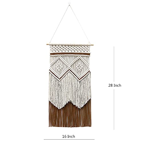 BMIDRUT Hanging Macrame Tapestry Dream Catchers Hand Woven Tapestries Boho Wall Art Decor Home Wall Decor Wall Pediment - size: 28"L x 16"W