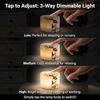 Marble Touch Light & Marble Tap Light - Type-C Rechargeable Dimmable Stone Table Lamp for Bedroom, Bedside, Living Room, Desk, Small Modern Night Light for Nightstand