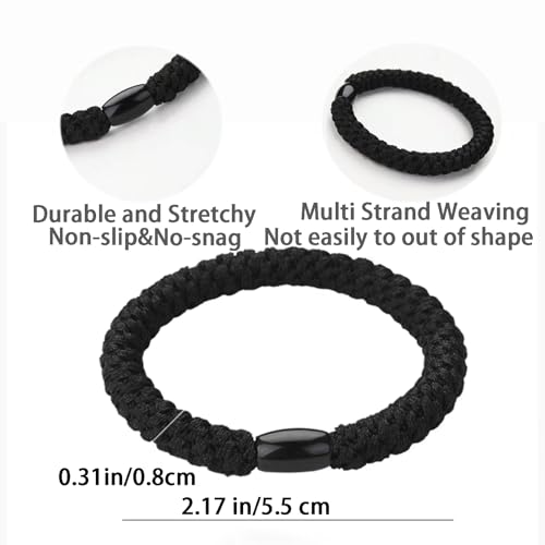 15 PCS Braided Hair Ties for Women Girls High Elastic Ponytail Holders No Damage Hair Hair Ties for Thick Thin Hair-Netural - color: Neutral-15 PCS
