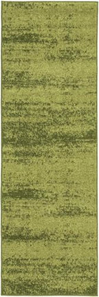 Rugs.com - Angelica Collection Rug – 6 Ft Runner Green Easy-Clean Runner Rug – Perfect for Hallways, Kitchens, and Entryways - color: Green, size: 2' x 6' (Runner)