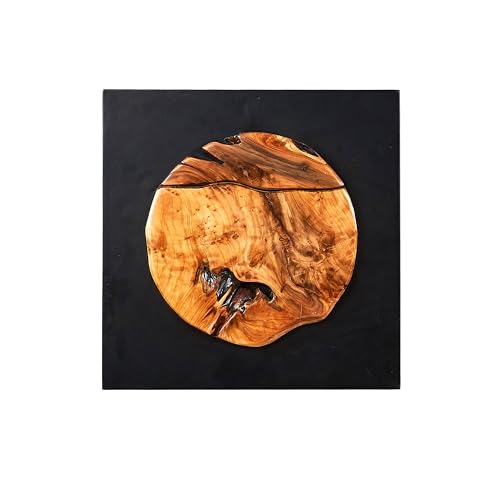 Greenage Cedar Roots Round Wall Decor 17"×17" Hanging Decoration for Home Living Room Bedroom Office