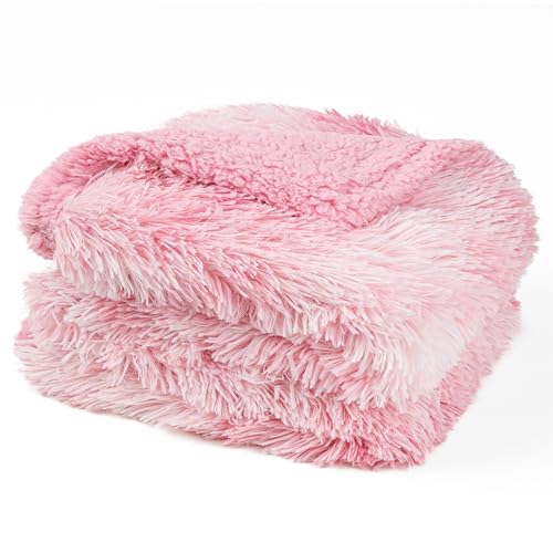 PetAmi Waterproof Dog Blanket for Couch, Bed & Furniture,Reversible Sherpa & Faux Fur Pet Blanket, Leakproof Blanket for Puppy Cat, Washable Soft Calming Pet Couch Protector (29x40, Tie-Dye Pink) - color: Tie-dye Pink, size: Medium (29x40)