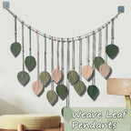 Winmist Glimpse Large Boho Macrame Wall Hanging-Leaf Tapestry Decor for Bedroom,Handcrafted Green Nature-Inspired Wall Art,Refreshing Space Background