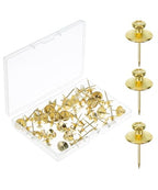 Mr. Pen Double Headed Picture Nails - 50 Pack, Gold, Tacks for Wall Hangings - color: Gold, size: 50 Pack