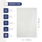 Abani Cream Area Rug for Living Room, Bedroom - Zen Reiki Pattern- 2 x 3 -Durable & Easy to Clean - color: Cream, size: 2' x 3' (Rectangular)