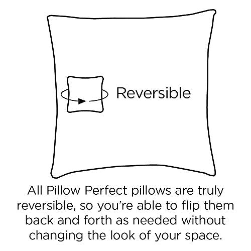 Pillow Perfect Trellis Indoor/Outdoor Tufted Wicker Chair Pad With Ties, 2 Count, 18.5 x 19, Black Kirkland Black - color: Black Kirkland Black