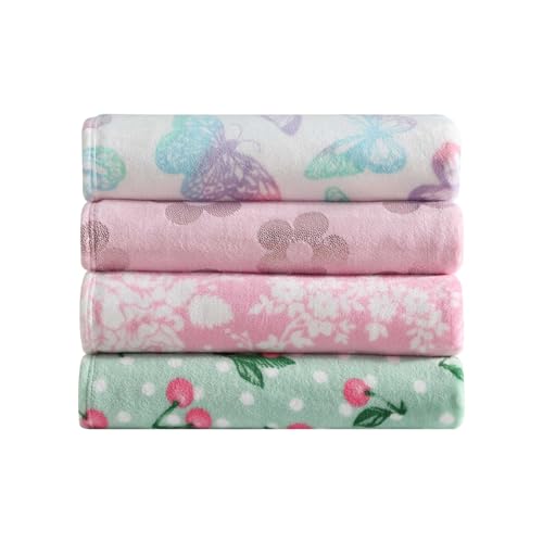 Betsey Johnson - Blanket, Buttery-Soft Throw Blanket for Couch or Bed, Boldly Plush & Oversized Bedding (Cottage Floral Pink, 50" x 70") - color: Cottage Floral