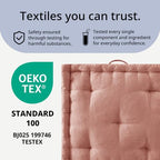 Intelligent Design Floor Pillow - Shredded Foam Filled Meditation & Yoga Cushion, Chenille Tufted, Handsewn Scalloped Edge, Oeko-TEX Certified, Azza, 24" x 24" x 5" Dusty Peach - color: Dusty Peach, size: 24"W x 24"L x 5"H