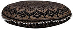 32" Ombre Mandala Floor Pillow Mediation Cushion Seating Throw Hippie Decorative Bohemian Ottoman Poufs Pom Pom Pillow Cases Boho Indian Pillow Sham